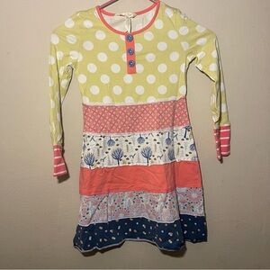 Matilda Jane Yellow and Pink Polka Dot Dress
